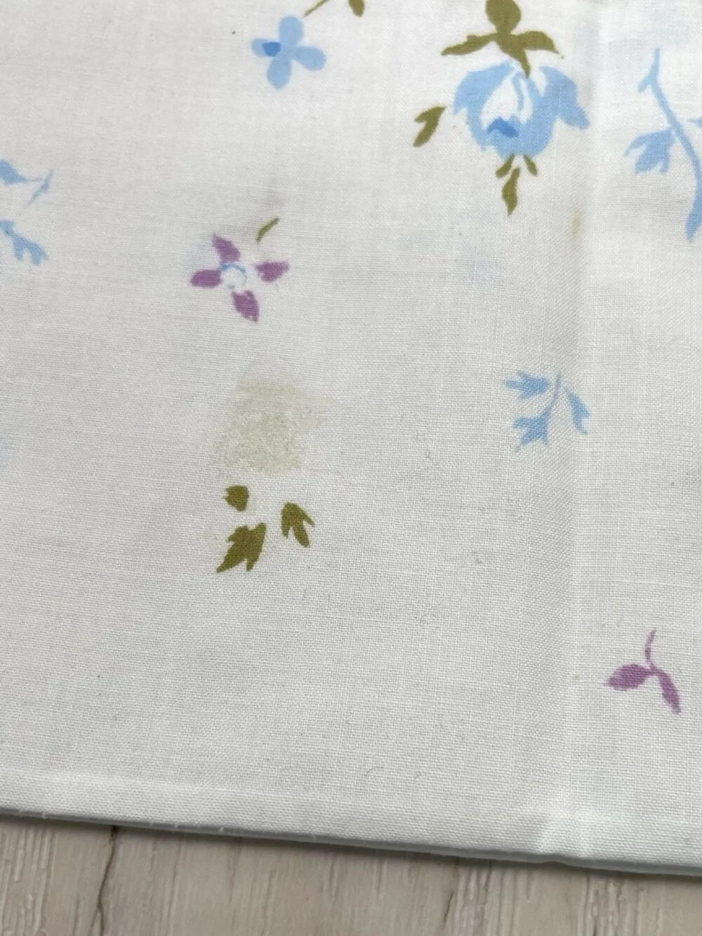 VTG FIELDCREST Perfection 2 Fine Combed Percale KING Size Blue Rose PILLOWCASES